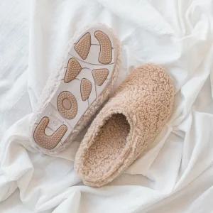 슈즈앤클럽 5cm키높이 양털 뽀글이 퍼 겨울슬리퍼 블로퍼