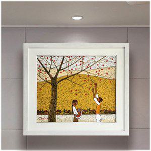최현기 화가 감따는 연인 그림 현관 복도 거실 액자 유화 그림 액자 10호