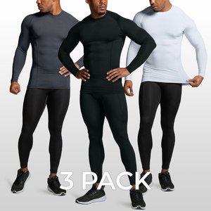 [테슬라]애슬리오 등산 언더레이어 기능성내의 라운드 긴팔 3팩 AO-BLS01