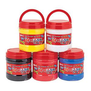 [탱탱아이클레이 400g 버켓] 대용량/ 빨강/노랑/초록/파랑/보라/흰색/검정 소리나는탱탱아이클레이/3D 입체