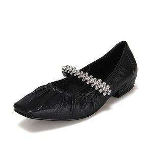 [BABARA](대구신세계)양가죽 주얼리 메리제인플랫 BBF132BK