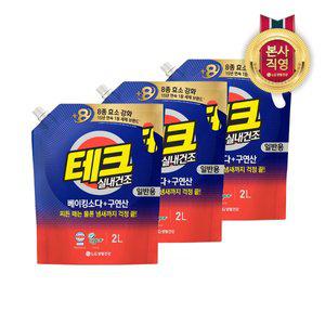 [엘지생활건강]테크 베이킹소다+구연산 실내건조 액체세제 일반 리필 2L X 3개