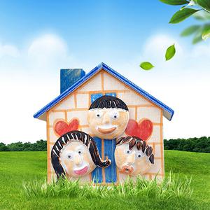 [문구티쳐]  점토로 우리 가족 저금통 만들기- 1인세트 DIY 점토놀이 클레이놀이