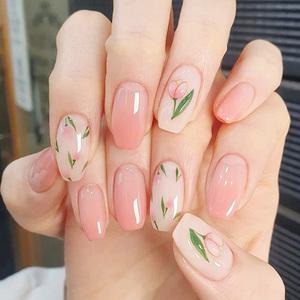 e세상 튤립 꽃 젤 네일 스티커 셀프네일 아트 재료