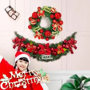 크리스마스 DIY 가랜드 원형 리스 장식 벽트리