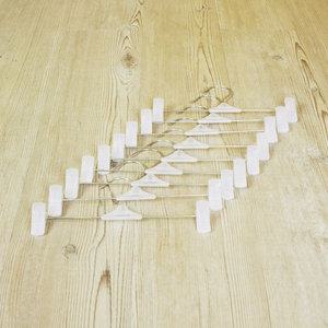 가쯔화이트집게바지걸이40개