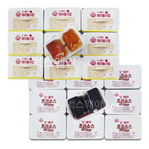 오뚜기 일회용 메이플시럽 20개+초코소스 디스펜팩 20개