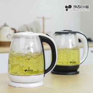 키친아트 글라스 무선 전기주전자 커피포트 전기포트 대용량 블랙/화이트