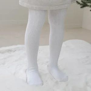 아동 꽈배기 무지타이즈 2개 여아 재롱잔치 흰색유아스타킹