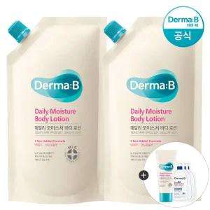 [공식] 더마비 데일리 모이스처 바디로션 400ml(리필)x2개+(랜덤견본)튜브+3매