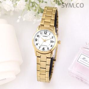 LTP-V002G-7B 카시오 골드 클래식 여성 메탈 시계 c151