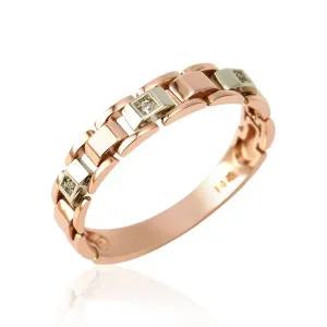 [비앤비골드] 14K/18K 사각 큐빅 시계 체인 남성 반지 SCM36971