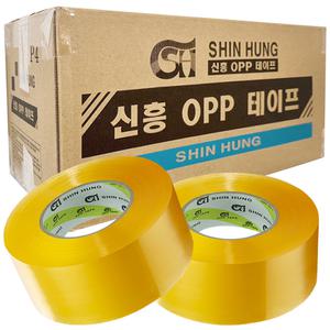 [신흥] 박스 테이프 투명/황색 40M / 50M / 80M / 100M