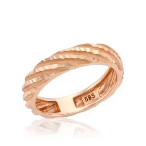 [비앤비골드] 14K/18K 사선 스크류 컷팅 올밴드 남성반지 PNM37977