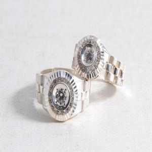 [차차실버] 큐빅 은반지 럭셔리 고급반지 남자 여자