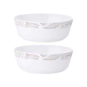 코렐 파이렉스 밀크글라스 지오메트리카 면기, 2P세트