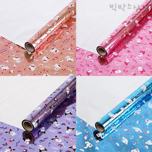 산리오 증착 포장지 1p 53CM × 15M 비닐 롤 포장지 유치원 어린이집 선물 답례품포장 캐릭터 선물포장 시