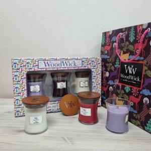 [텐바이텐]우드윅 캔들 미니자 3종 선물세트 감성적인 집들이 개업 선물