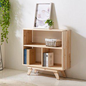 [다오름][착불배송] 자연둥이 800삼나무원목 2단책장 원목책장 수납장식장