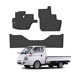 포터2 더블캡 본투로드 매쉬 코일매트 확장형 1+2열 차량용 카매트