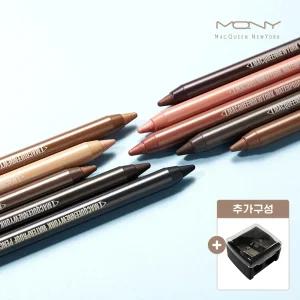 맥퀸뉴욕 워터프루프 펜슬 젤 아이라이너 1.7g 7종 (+샤프너) /애교살 라이너 아이펜슬 섀도우 스틱섀도우