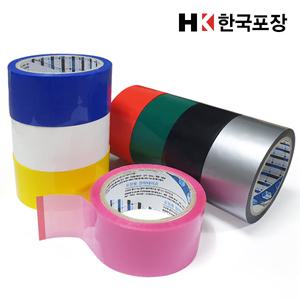 한국 박스테이프 더블중포장 80M 40개 칼라테이프 8가지색상