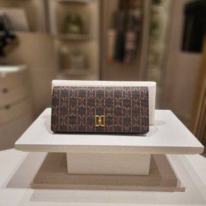 [닥스](강남점)DCWA3F717W2 브라운 DD 로고 슬림 장지갑