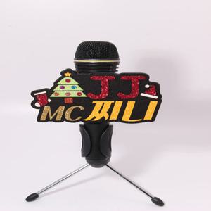 반짝이마이크네임택/마이크이름표/MC이름표/글리터네임택/맞춤제작