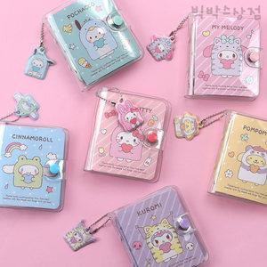 산리오 3공 다이어리 1p 랜덤 캐릭터 포토카드 폴꾸 투명 미니 메모 수첩 일기 다꾸 마이멜로디 쿠로미 시