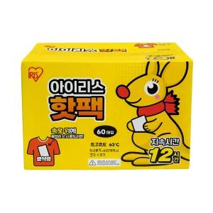 아이리스 핫팩 패치형(파스형) 40g x 60입 대용량 장시간따뜻함 의류위부착 겨울외출필수 보온패치