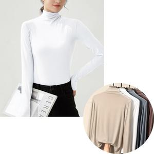 여성 폴라 소프트반목티 7color 빅사이즈 긴팔티셔츠 하이넥 레이어드