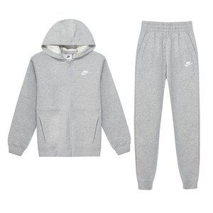 [나이키] 여성 NSW 클럽 플리스 기모 트레이닝 세트 운동복 츄리닝 그레이 FD3114-063