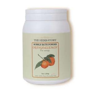 [유통기한 임박] 더허브스토리 버블바스 파우더, 오렌지 앤 레몬, 1000g, 1개