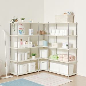 그로잉 W1350x1350 ㄱ자 코너 장식장 2/3/4/5/6/7단 거실 팬트리 주방 선반 양주 술 찬장