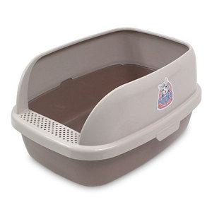 키플 캣아이디어 뉴 평판 화장실 브라운 XL 어디에나 잘 어울리는 디자인 고양이 화장실