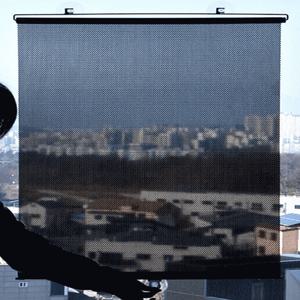 붙이는커튼 흡착식 사무실 아파트 베란다 창문 블라인드 햇빛 가리개 소형 셀프 설치 중