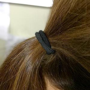 [XB294J4K_47]헤어 검정 머리끈 굵은머리끈 헤어끈 무매듭