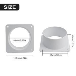 플라스틱 사각 바닥 플랜지 커넥터 중앙 에어컨 배출구 벤트 어댑터 파이프 부품