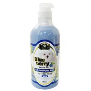 백모용 강아지목욕 블루베리향 샴푸린스겸용 750ml (W90FFCC)