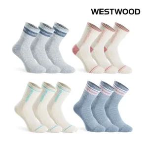 웨스트우드 여성 쿠션 중장목 등산양말 3팩 균일가 9종택1