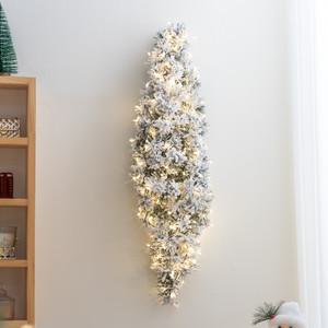 크리스마스 스노우 가랜드 무장식 벽장식 고급 눈쌓인 60cm 테이블 벽걸이 매장 현관 꾸미기 만들기