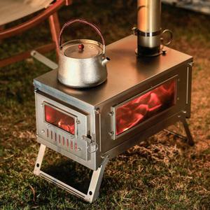 접이식 티타늄 캠핑 화목 난로 연통포함 가방풀세트 초간편 설치 화목난로