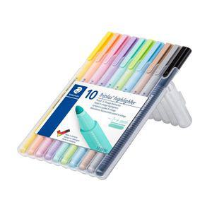 스테들러 형광펜 트리플러스 텍스트서퍼 파스텔 10색세트 362 CSB10