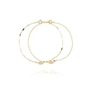 [엘렌쥬얼리]14K 럭키 고래 체인 금 팔찌