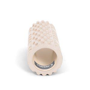 [아이워너] EVA 마사지 원형 미니 폼롤러 33cm 아이보리 크림 목 종아리 지압 요가 필라테스