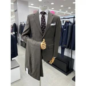 [트루젠]남자 가을겨울 울 60% 다크 베이지 면접 예복 혼주 빅사이즈 정장 수트 양복 세트_JK