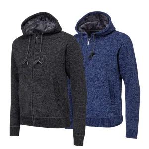 보아털 후드 집업 아크릴 니트 남자 점퍼 남성 겨울 잠바 융 기모 안감