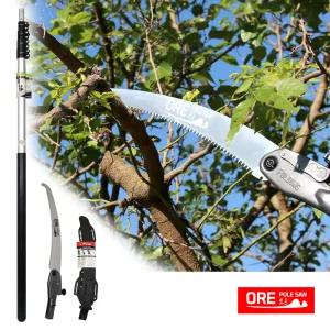 오르-8 접이식 고지톱 세트 약 7.4m 나무 전지 톱 장대톱 전정 조경 가지치기 