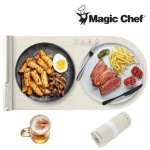 매직쉐프 푸드워머 2구 접이식 음식 따뜻하게 보온 실리콘 다이닝 플레이팅 매트