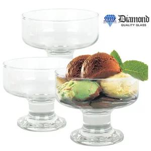 어드벤쳐 아이스크림잔(260ml)- 3P 홈카페 샤베트 요거트 유리그릇 빙수볼 유리컵